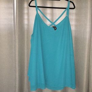 Chiffon double layer swing cami